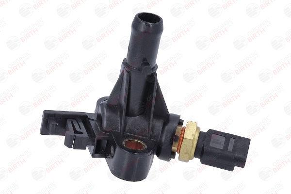 BIRTH 80021: Brida de refrigerante Eje delantero, debajo, con sensor de temperatura, con junta