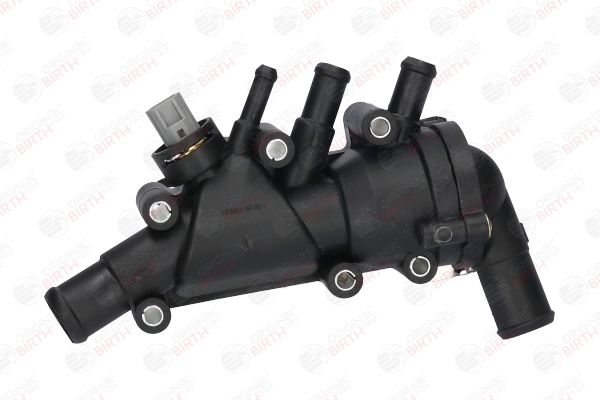 BIRTH 80238: Kühlmittelflansch Vorderachse, mit Temperatursensor, mit Dichtung, mit Thermostat