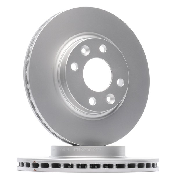 HELLA 8DD 355 119-461: Disco de freno Ø: 258mm, ventilación interna, Ø: 258mm, revestido, sin buje de rueda, sin cojinete rueda, sin perno de sujeción de rueda PRO