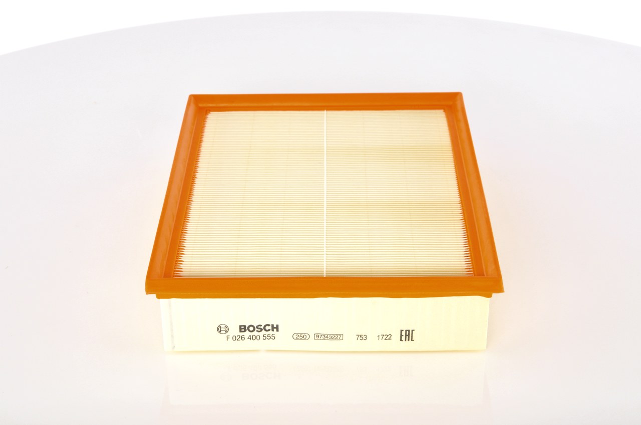 BOSCH F 026 400 555 Luftfilter VW Polo Hatchback (6R1, 6C1) 230 HK Benzin hvad koster