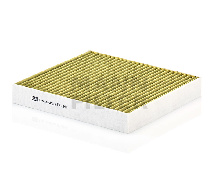 MANN-FILTER FP 2141: Filtrs, Salona telpas gaiss Aktivētās ogles filtrs ar polifenolu, ar antibakteriālu efektu, Smalko daļiņu gaisa filtrs (PM 2.5), ar fungicīdo efektu, Aktivētās ogles filtrs, FreciousPlus
