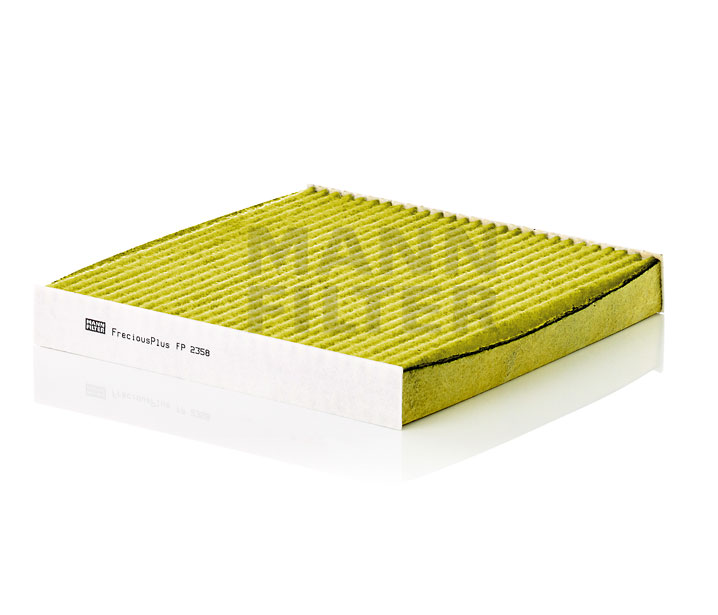 MANN-FILTER FP 2358: Filtru, aer habitaclu Filtru carbune activ cu polifenol, cu efect antibacterial, Filtru praf fin (PM 2.5), cu efect fungicid, Filtru carbon activ, FreciousPlus