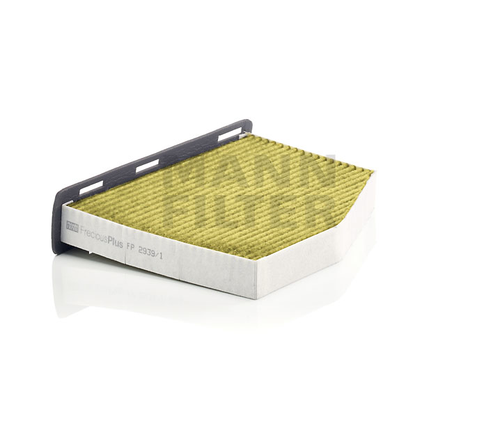 MANN-FILTER FP 2939/1: Filtre d'habitacle Filtre à charbon actif avec polyphenol, avec effet antibactérien, Filtre à poussière fine (PM 2.5), avec une activité antifongique, Filtre à charbon actif, FreciousPlus