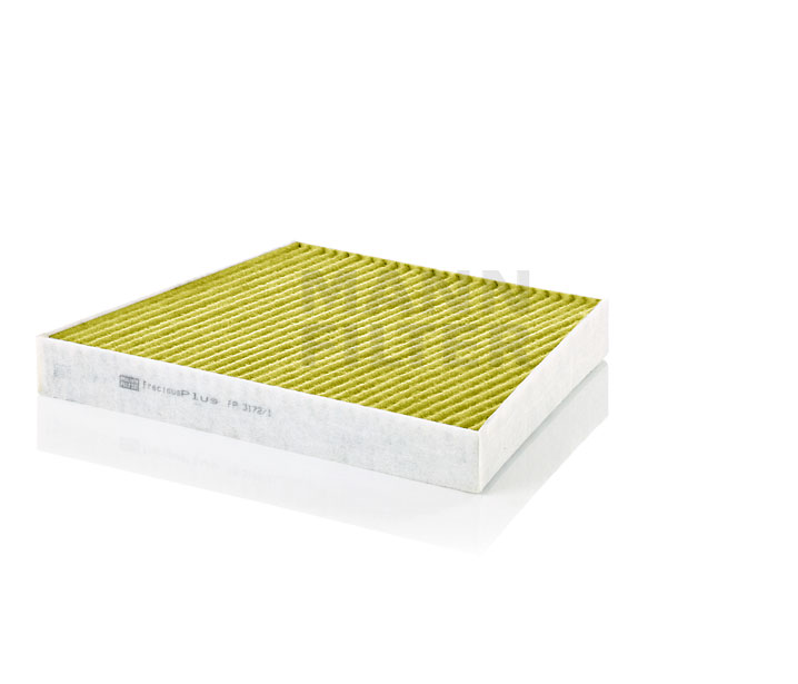 MANN-FILTER FP 3172/1: Interieurfilter Actief-koolstoffilter met meerwaardig fenol, Met antibacteriële werking, Fijnstoffilter (PM 2.5), Met schimmelwerende werking, Carbon filter, FreciousPlus