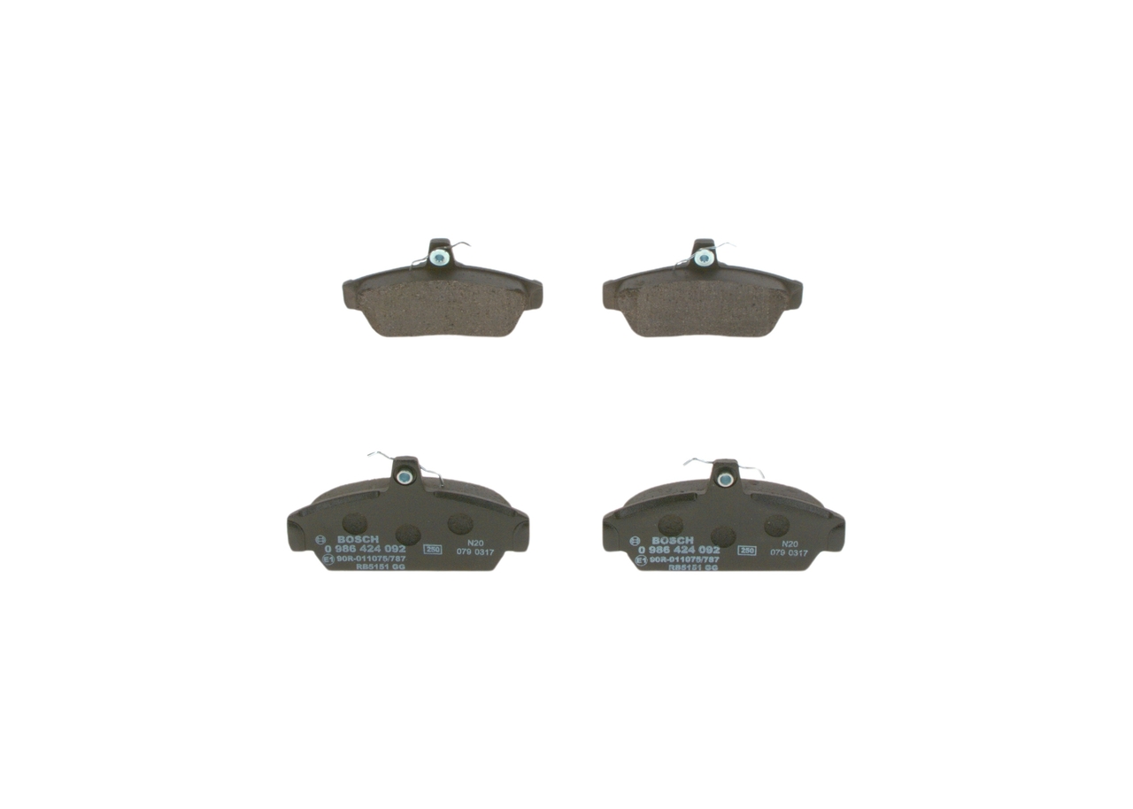 BOSCH 0 986 424 092 Pastilhas de travão MG MGF (RD) 146 cv Gasolina custo