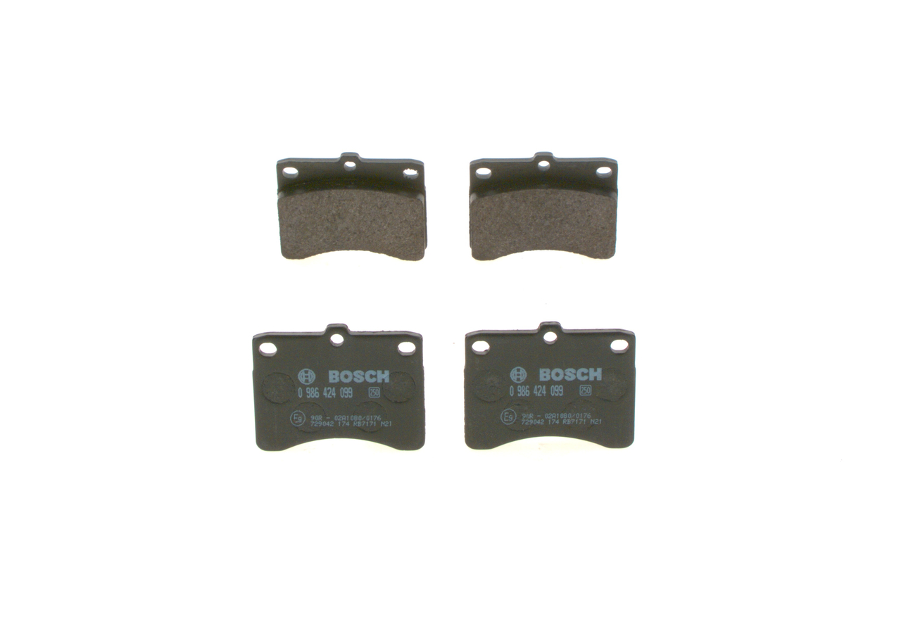 BOSCH 0 986 424 099 Bremsbeläge DAIHATSU HIJET Pick-up (_U60) 1.0 48 PS Benzin