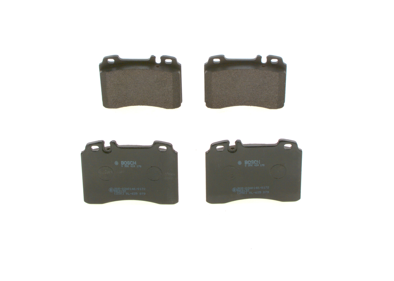 BOSCH 0 986 424 170: Juego de pastillas de freno Chapa antichirridos, con instrucciones de montaje