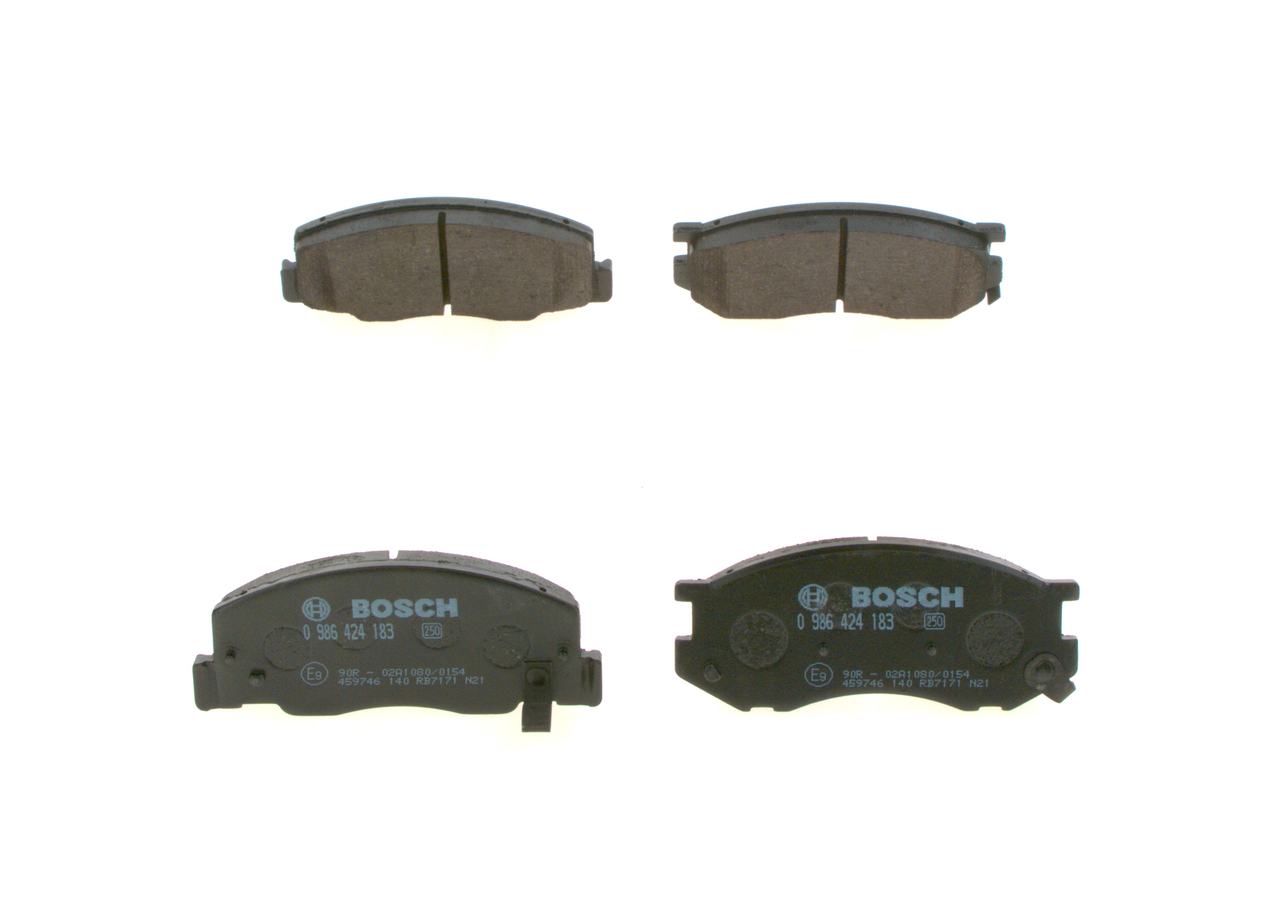 BOSCH 0 986 424 183 Комплект спирачно феродо, дискови спирачки TOYOTA Estima Emina / Lucida (_R1_, _R2_) 100 K.C. дизел цена