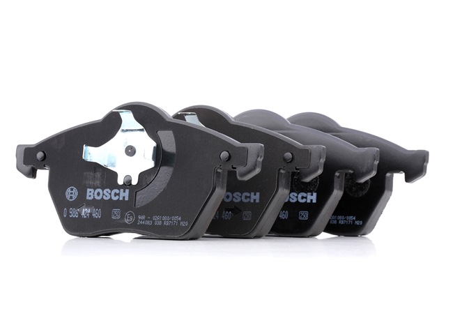 BOSCH 0 986 424 460: Juego de pastillas de freno Chapa antichirridos, con clip de émbolo