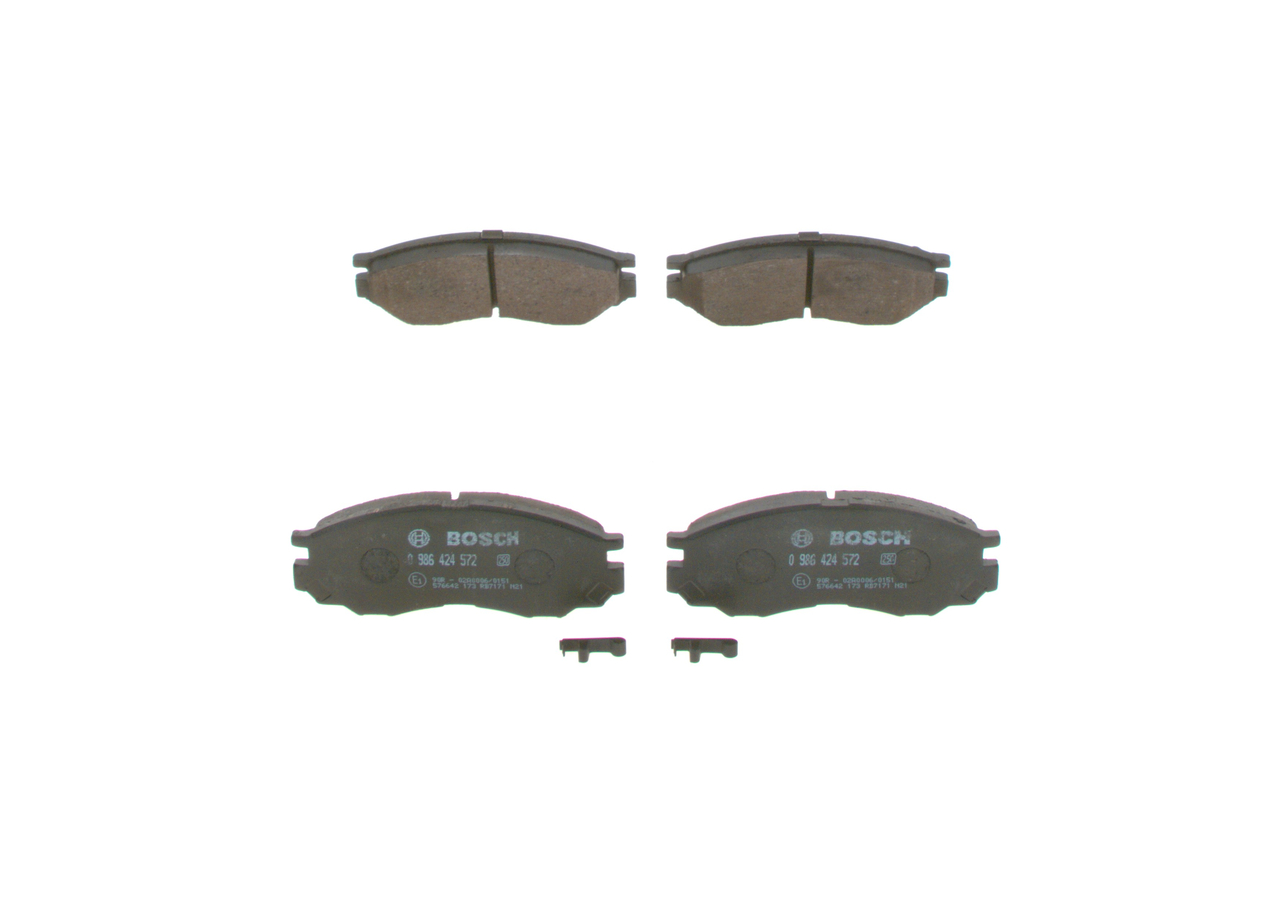 BOSCH 0 986 424 572 Remblokken MITSUBISHI L 200 Open laadbak/ Chassis (K6_T, K7_T) 97 Pk Diesel kosten