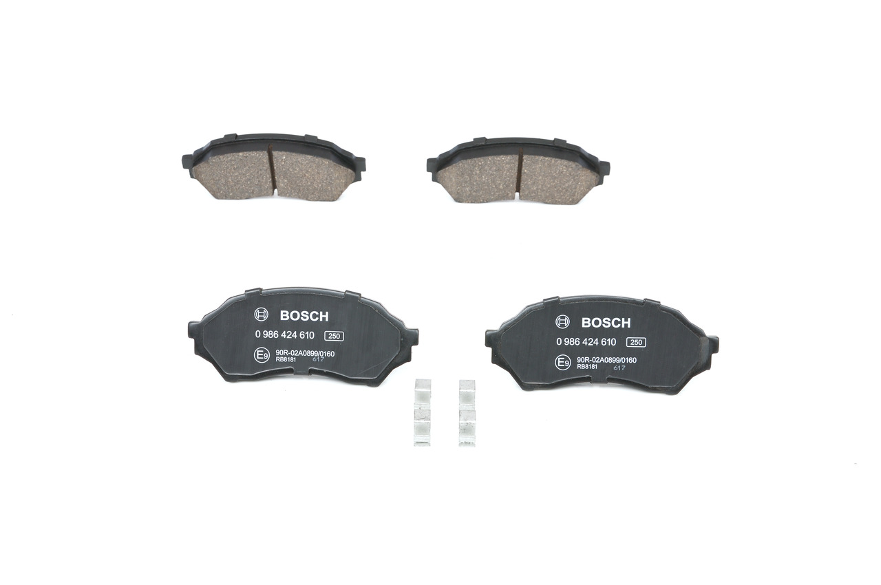 BOSCH 0 986 424 610: Bremsbeläge mit Anti-Quietsch-Blech