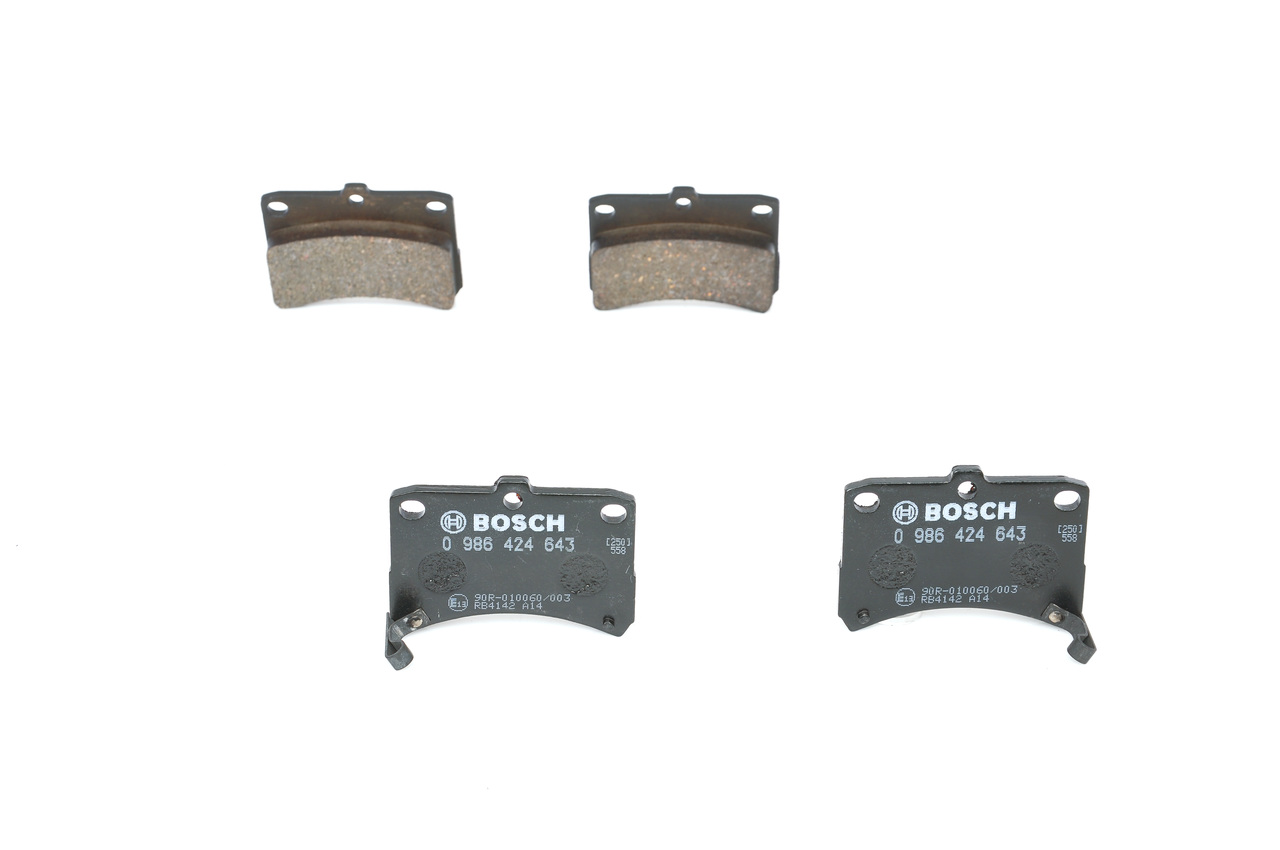 BOSCH 0 986 424 643 Τακάκια φρένων DAIHATSU CUORE 6 (L7) 54 PS Βενζίνη κόστος