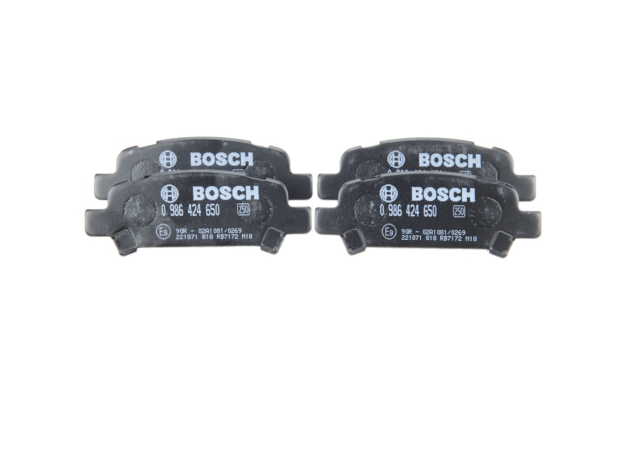 BOSCH 0 986 424 650: Juego de pastillas de freno Chapa antichirridos