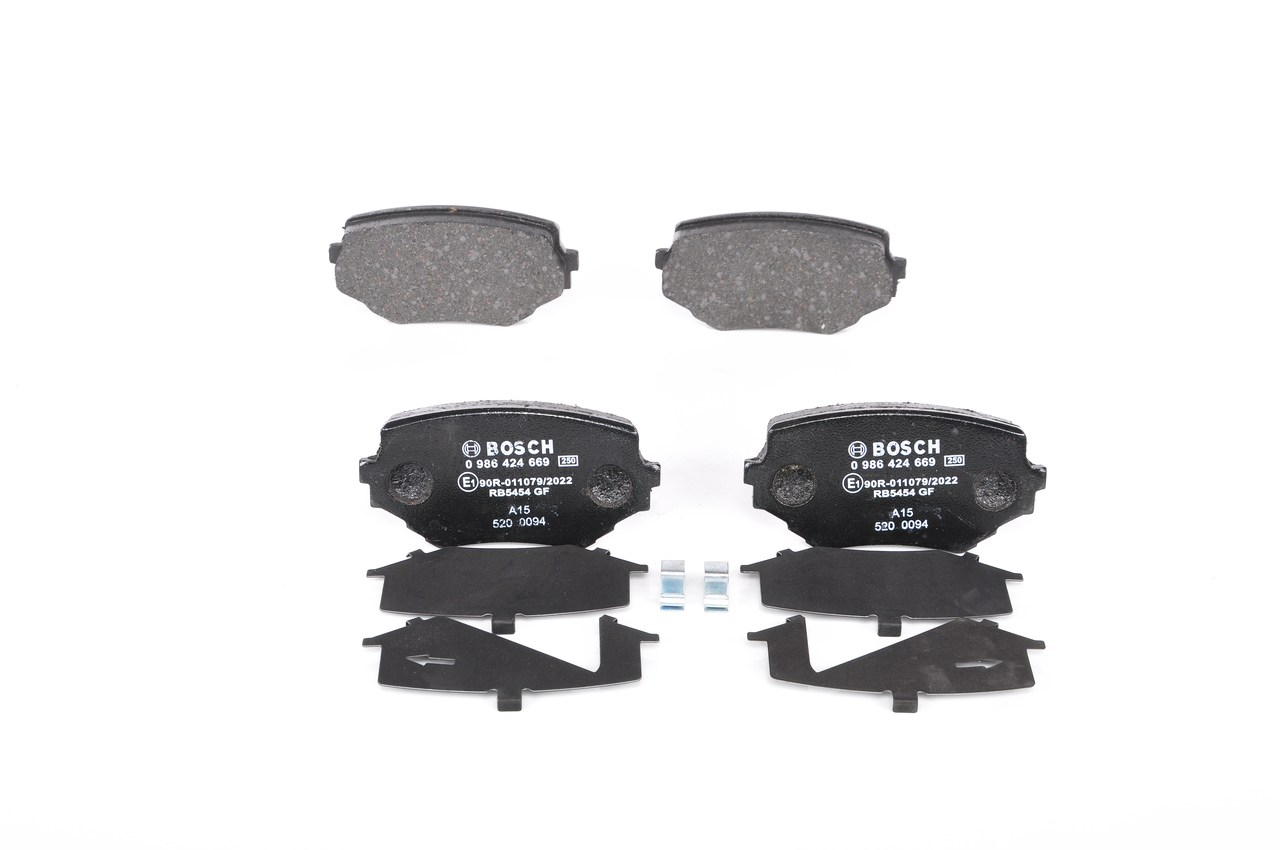 BOSCH 0 986 424 669 Комплект спирачно феродо, дискови спирачки SUZUKI Grand Vitara 1 SUV (FT, HT) 177 K.C. бензин цена