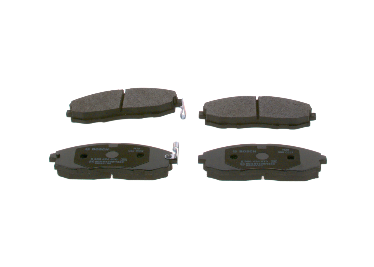 BOSCH 0 986 424 670 Fékbetét készlet, tárcsafék HYUNDAI H-1 Van (A1) 86 LE Dízel ár