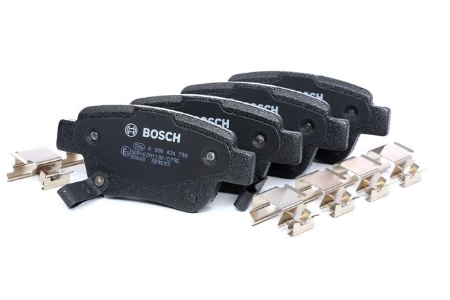 BOSCH 0 986 424 798: Bremsbeläge mit Anti-Quietsch-Blech, mit Montageanleitung
