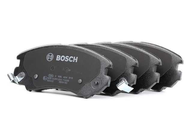 BOSCH 0 986 424 815: Plăcuțe de frână cu tabla anti scartait, cu instructiuni montaj