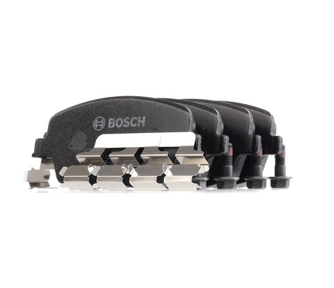 BOSCH 0 986 424 829: Bremsbeläge mit Feder, mit Zubehör, mit Schrauben