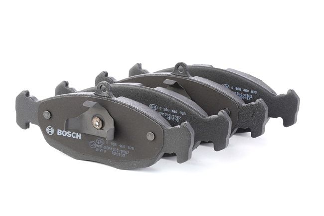 BOSCH 0 986 460 938: Sada brzdových destiček, kotoučová brzda s Kolbenclipem, s krycím plechem