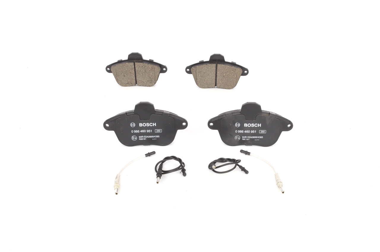 BOSCH 0 986 460 951: Bremsbeläge mit Anti-Quietsch-Blech