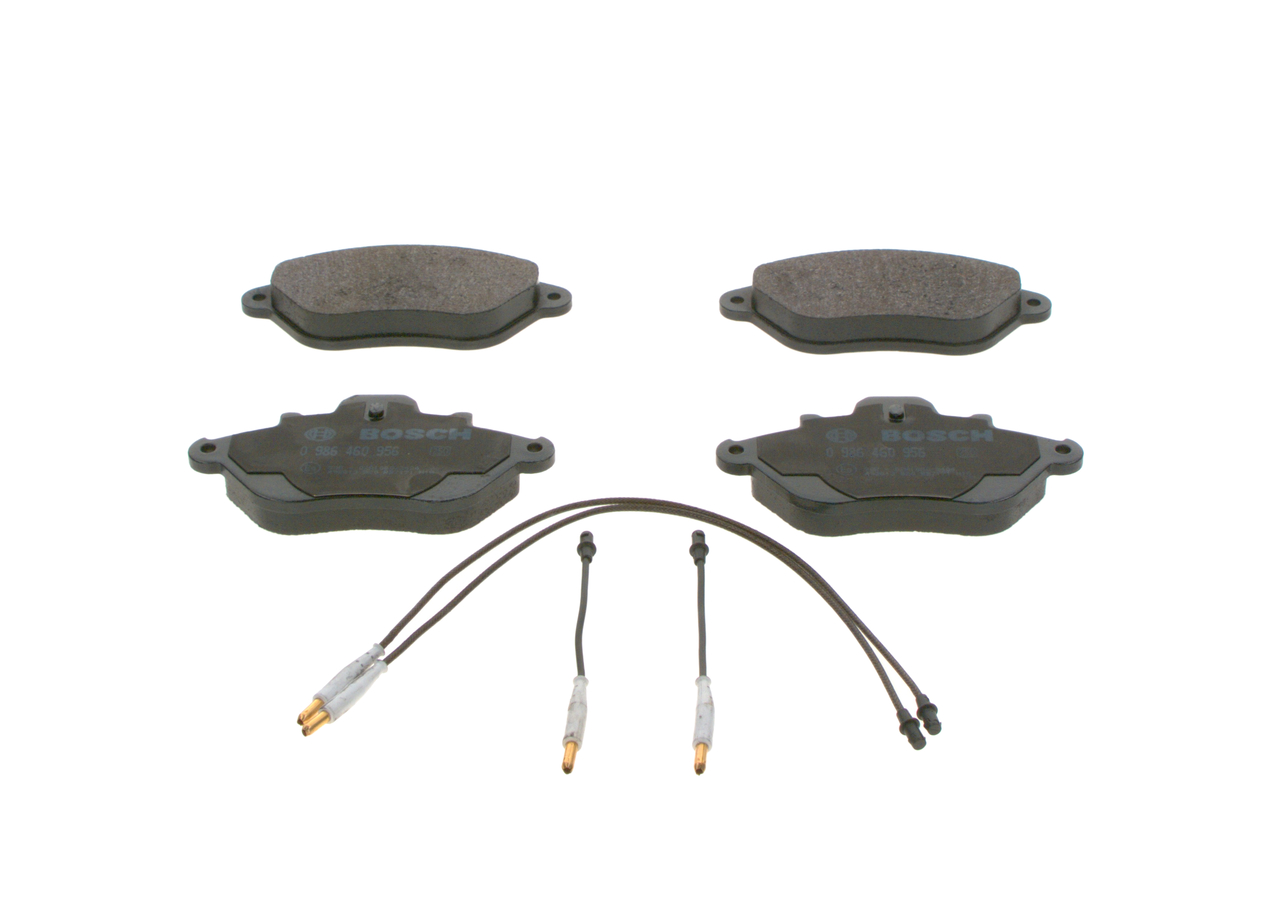 BOSCH 0 986 460 956: Juego de pastillas de freno Chapa antichirridos, con instrucciones de montaje