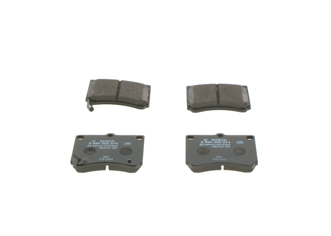 BOSCH 0 986 460 974 Τακάκια φρένων MAZDA 323 C IV (BG) 128 PS Βενζίνη κόστος