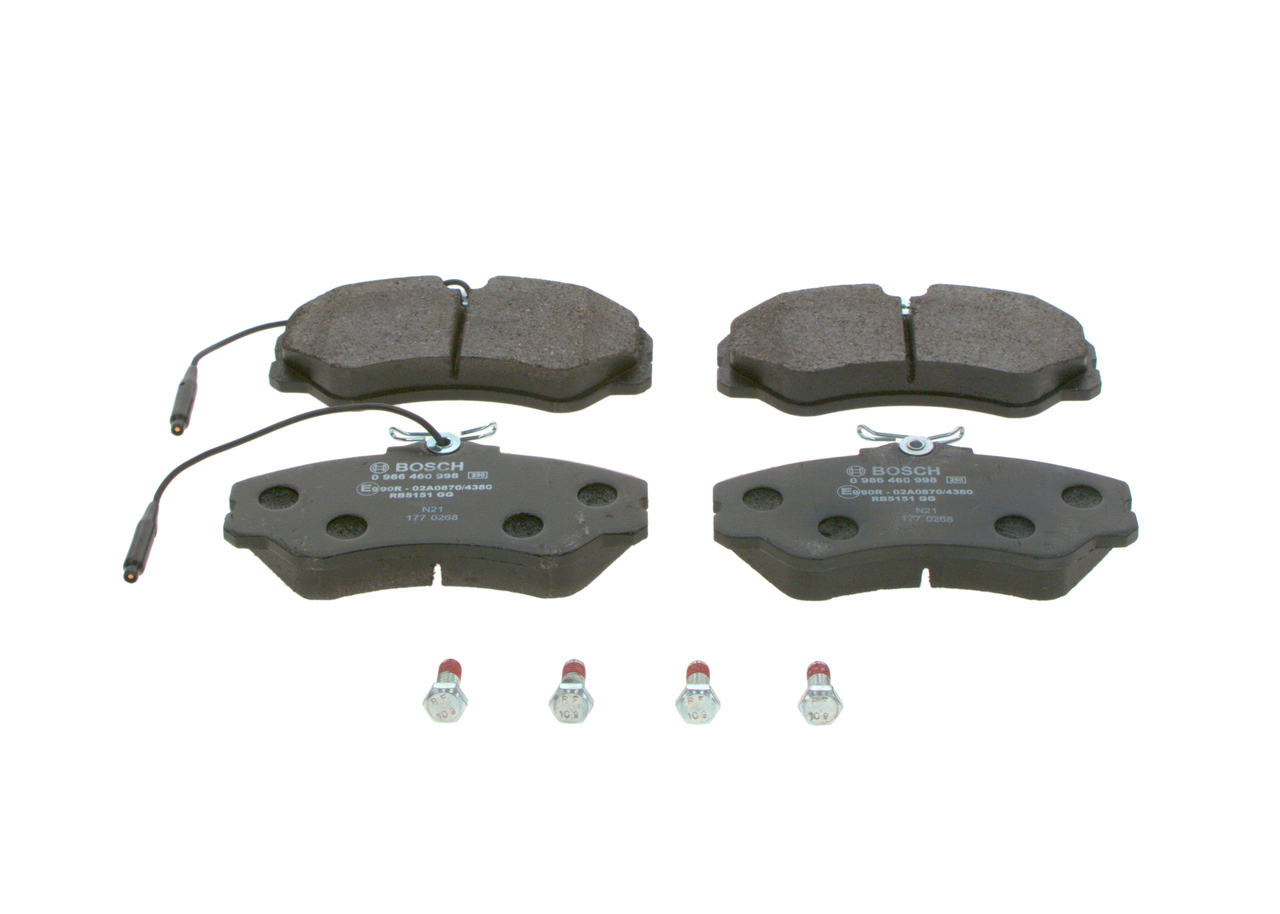 BOSCH 0 986 460 998 Remblokken TALBOT Express 1000-1500 Flatbed Vrachtwagen / Chassis 95 Pk Diesel kosten