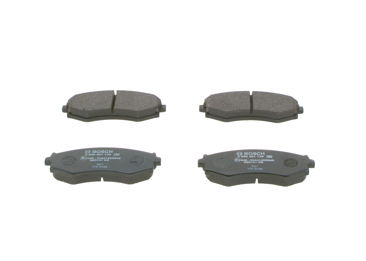 BOSCH 0 986 461 139: Juego de pastillas de freno Chapa antichirridos, con instrucciones de montaje