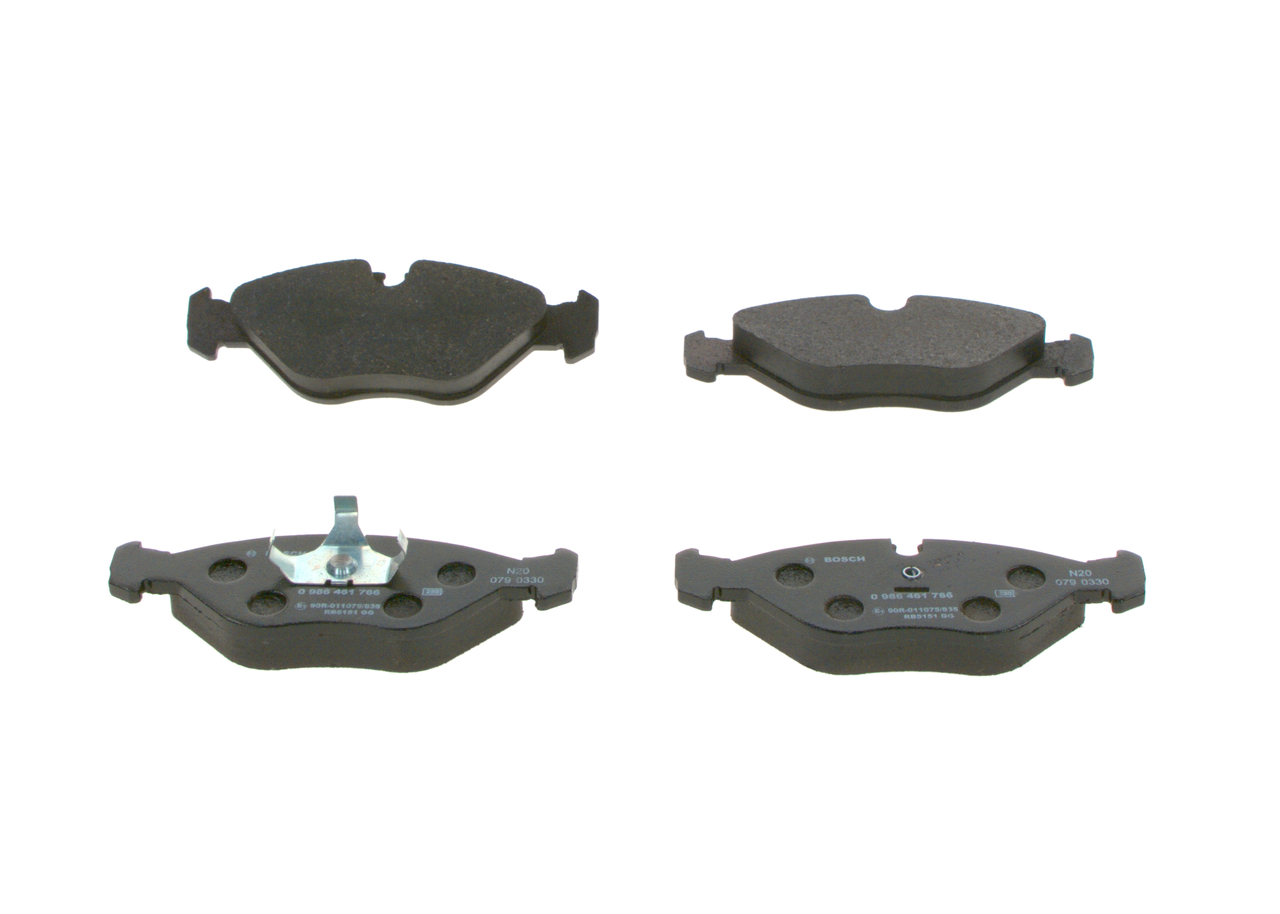 BOSCH 0 986 461 766: Juego de pastillas de freno con clip de émbolo