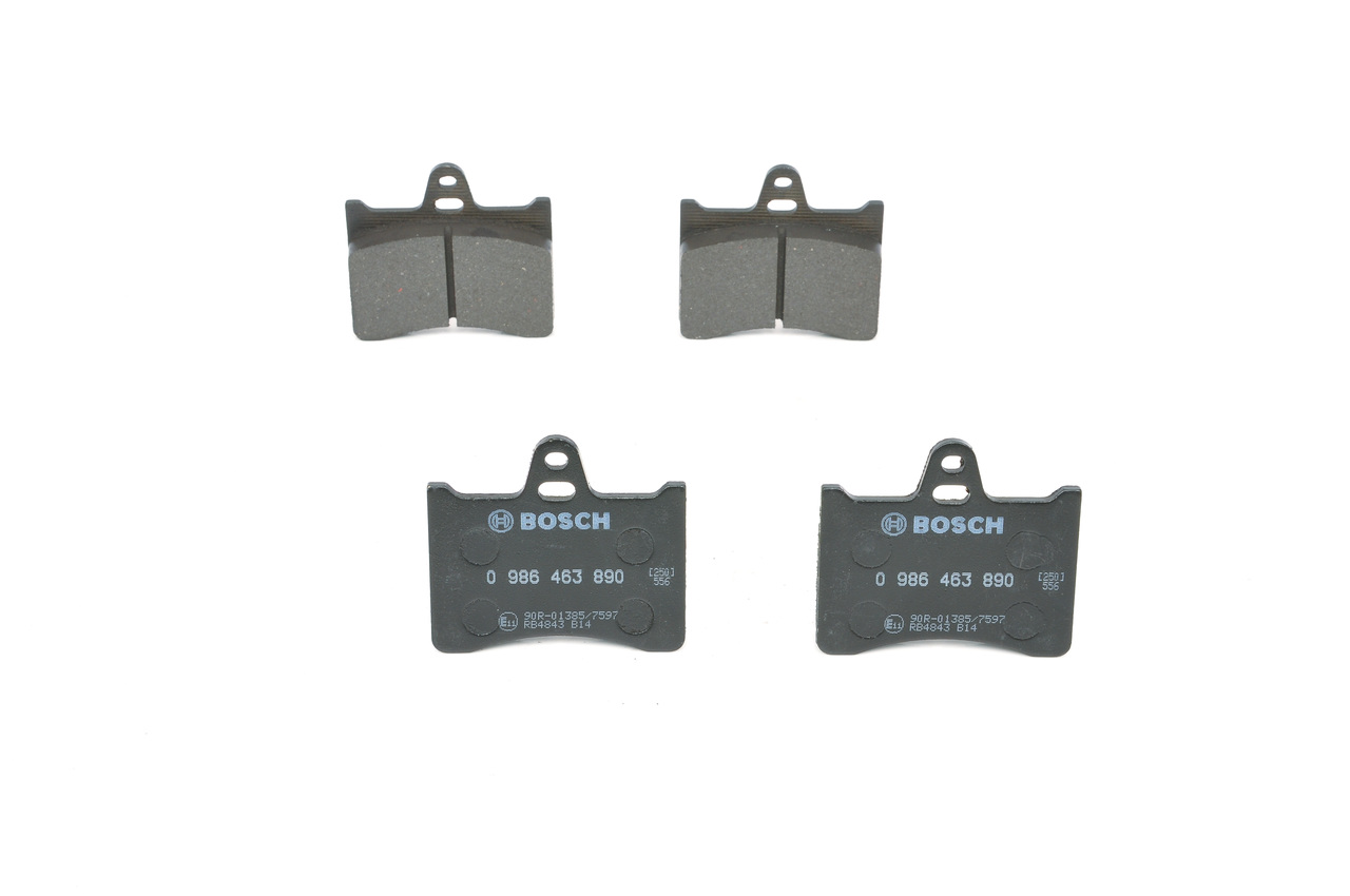 BOSCH 0 986 463 890: Juego de pastillas de freno con instrucciones de montaje