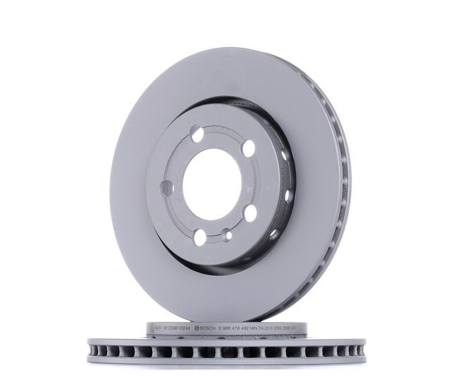 BOSCH 0 986 478 482: Stabdžių diskas Ø: 256mm, ventiliuojama, Ø: 256mm, padengta