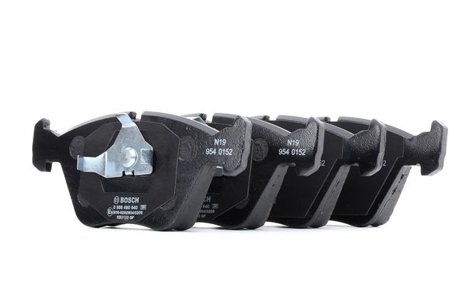 BOSCH 0 986 490 640: Brzdové platničky s proti hlukovým plechom, s piestovym klipom