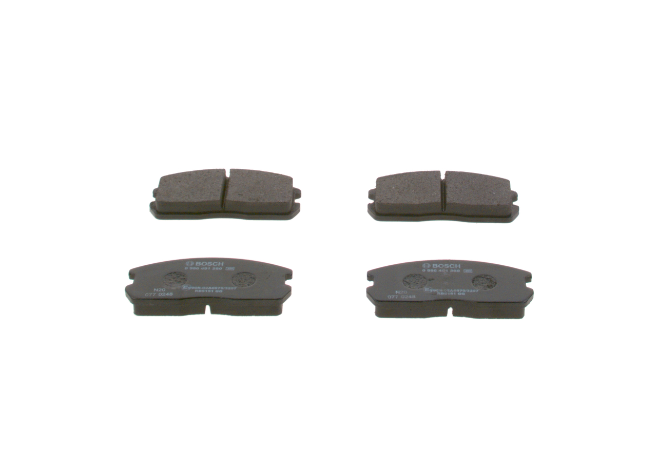 BOSCH 0 986 491 260 Bremseklodser MITSUBISHI COLT 2 (C1A) 60 HK Benzin hvad koster