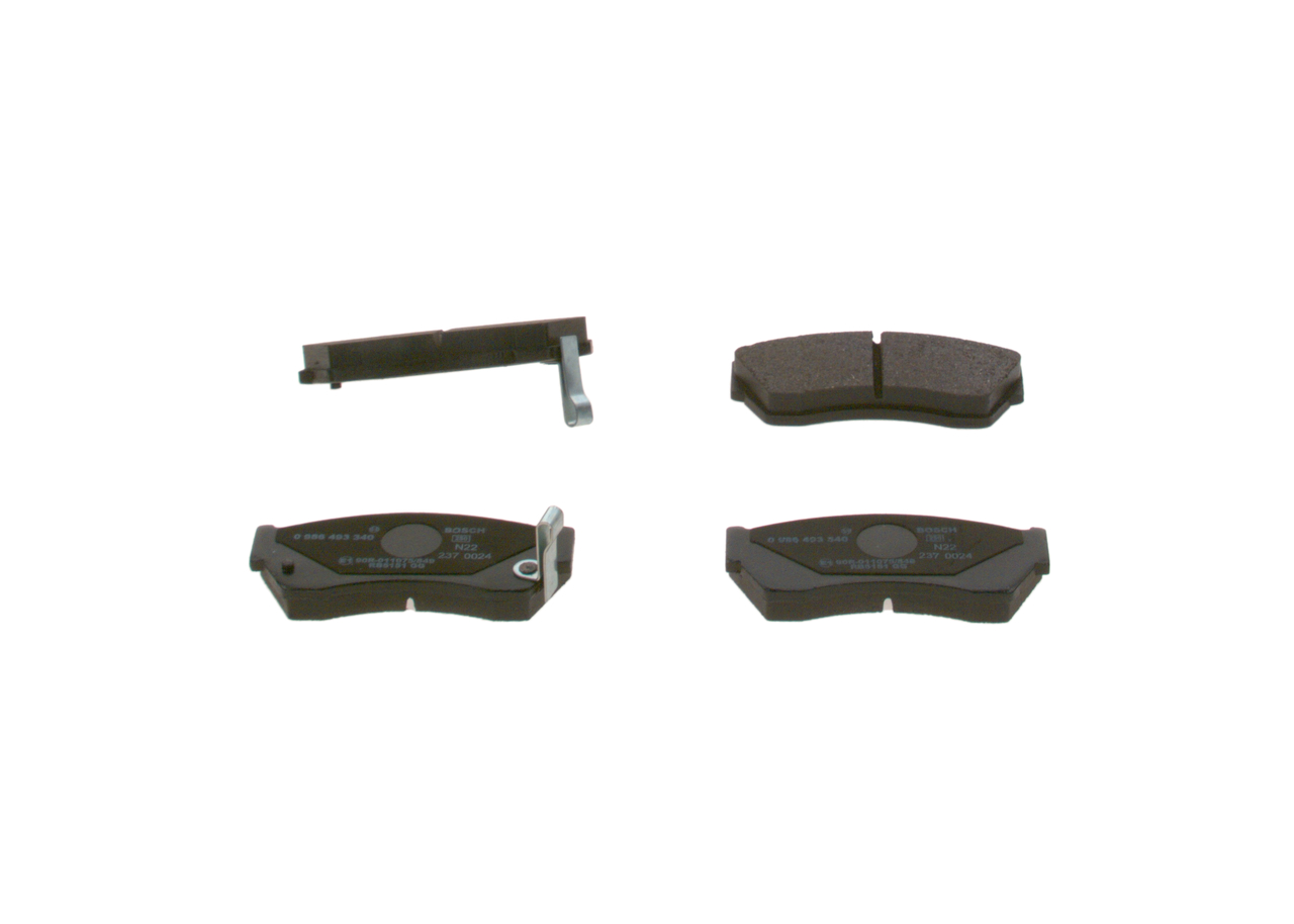 BOSCH 0 986 493 340 Bremsbeläge SUZUKI SWIFT 2 Stufenheck (AH, AJ) 1.3 71 PS Benzin