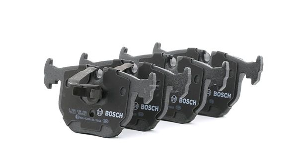 BOSCH 0 986 494 006: Juego de pastillas de freno con instrucciones de montaje, Chapa antichirridos, con clip de émbolo