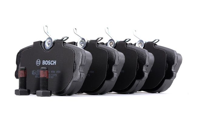BOSCH 0 986 494 058: Remblokken Met montagehandleiding, Met anti-kreukplaat, Met schroeven