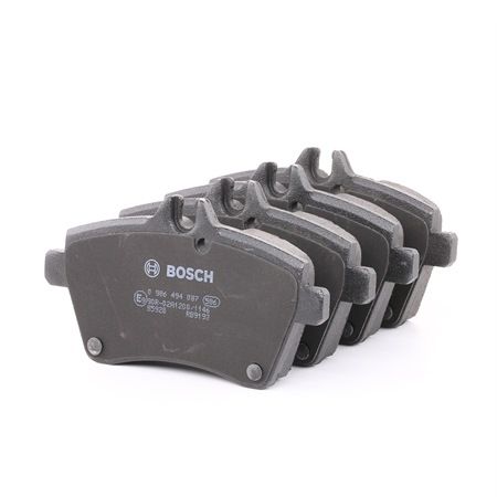 BOSCH 0 986 494 087: Juego de pastillas de freno con instrucciones de montaje, Chapa antichirridos, con tornillos