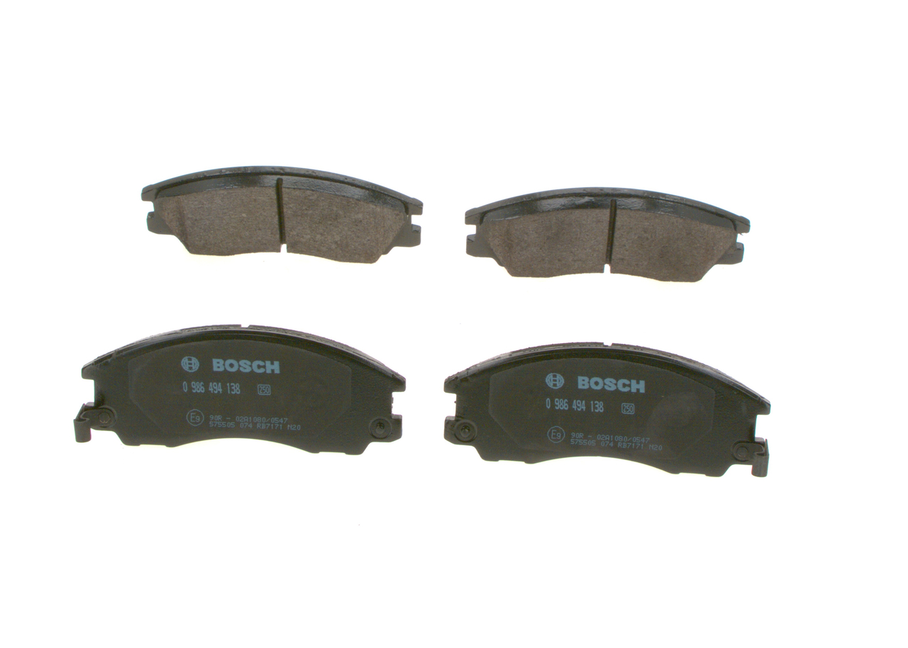 BOSCH 0 986 494 138: Juego de pastillas de freno Chapa antichirridos, con instrucciones de montaje