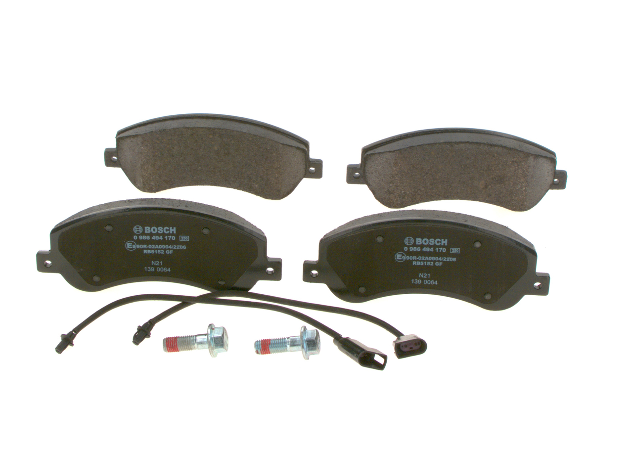 BOSCH 0 986 494 170 Remblokken VOLKSWAGEN Amarok Flatbed Vrachtwagen / Chassis (S1B, S6B, S7B) 163 Pk Diesel kosten
