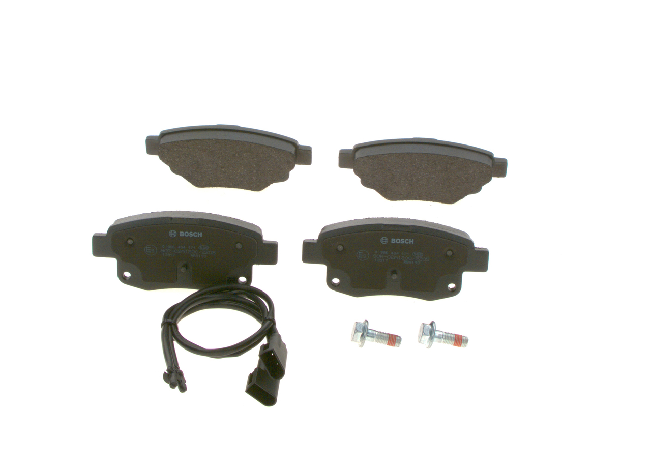 BOSCH 0 986 494 171 Remblokken FORD Transit Mk6 Flatbed vrachtwagen / Chassis (V347, V348, FM, FN, FF) 140 Pk Diesel kosten