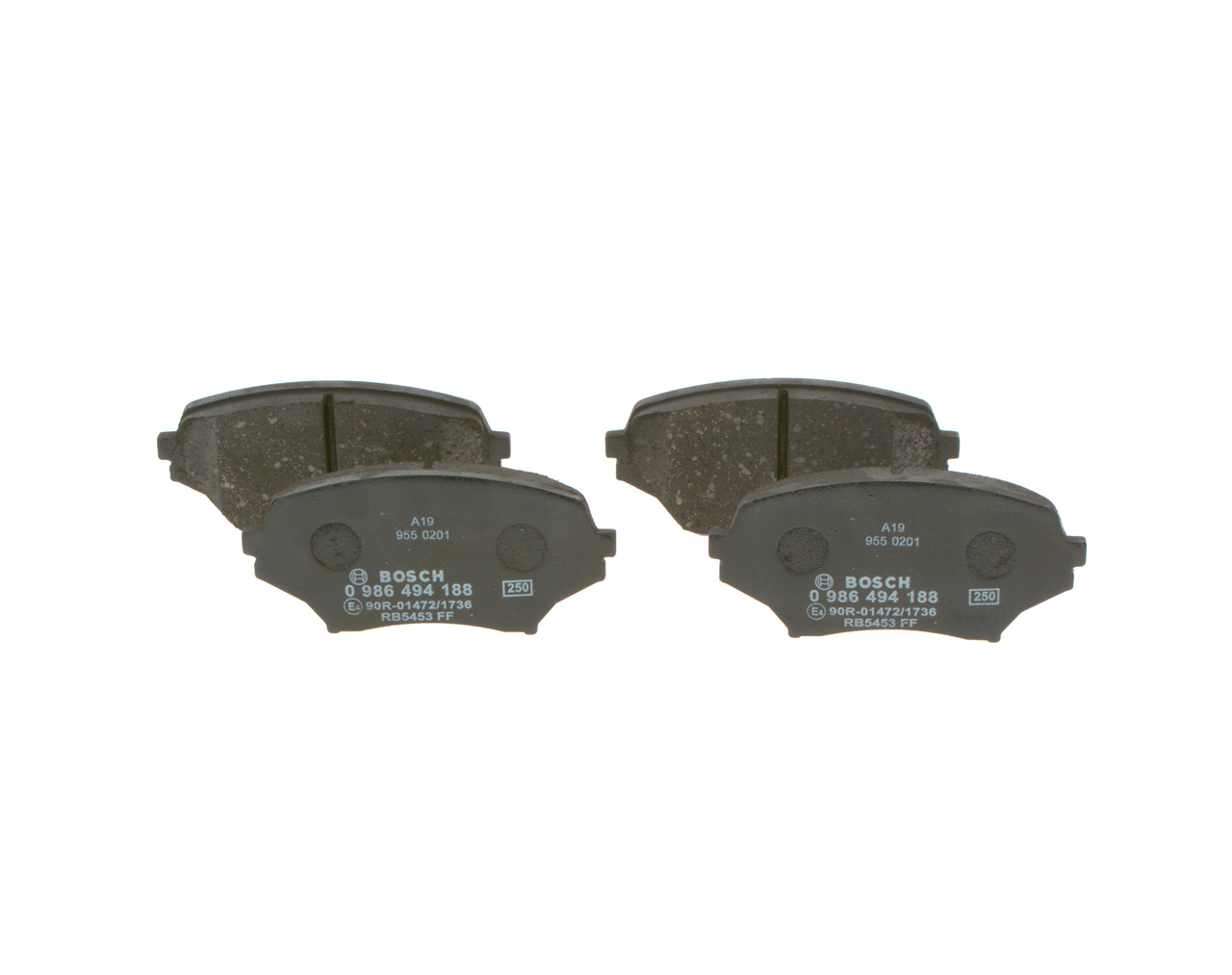 BOSCH 0 986 494 188: Klocki hamulcowe z podkładką wytłumiającą