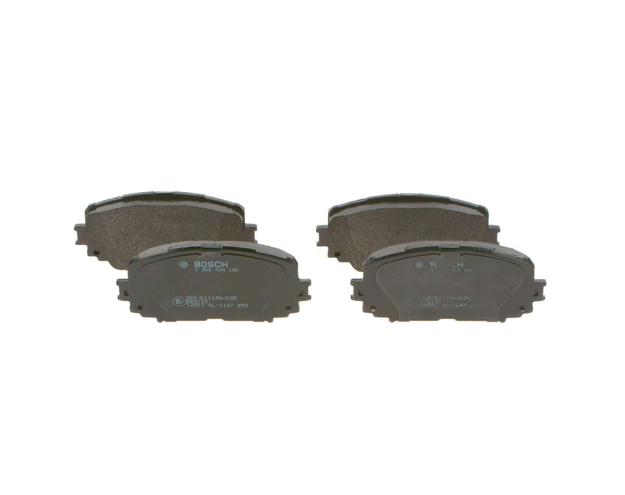 BOSCH 0 986 494 196: Bremsbeläge mit Anti-Quietsch-Blech