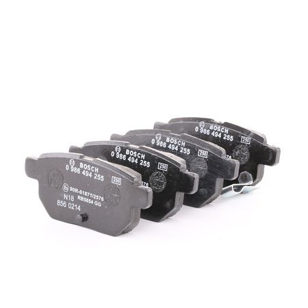 BOSCH 0 986 494 255 Τακάκια φρένων TOYOTA AURIS (NRE15_, ZZE15_, ADE15_, ZRE15_, NDE15_) 280 PS Βενζίνη κόστος
