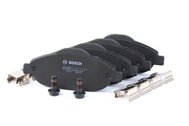 BOSCH 0 986 494 261: Bremsbeläge mit Montageanleitung, mit Anti-Quietsch-Blech, mit Schrauben