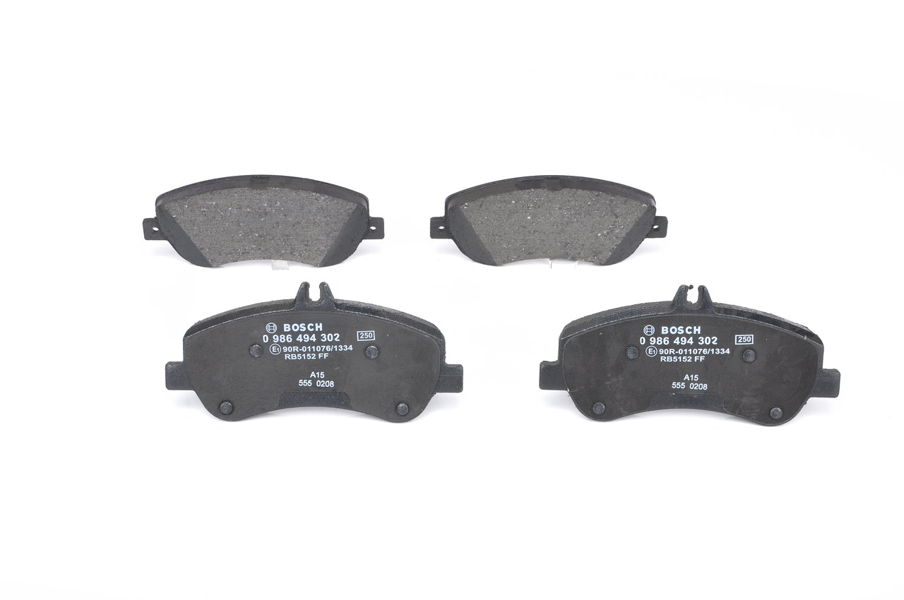 BOSCH 0 986 494 302: Plăcuțe de frână cu tabla anti scartait