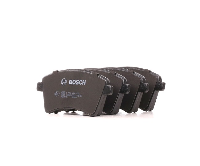 BOSCH 0 986 494 332: Juego de pastillas de freno con accesorios, con tornillos, Chapa antichirridos