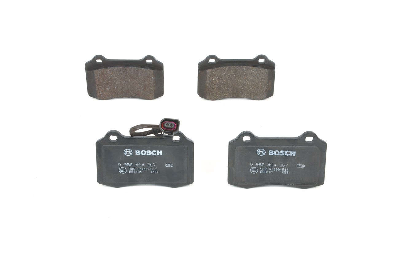BOSCH 0 986 494 367: Juego de pastillas de freno Chapa antichirridos