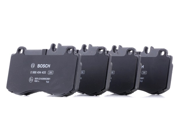 BOSCH 0 986 494 405: Juego de pastillas de freno Chapa antichirridos, con instrucciones de montaje