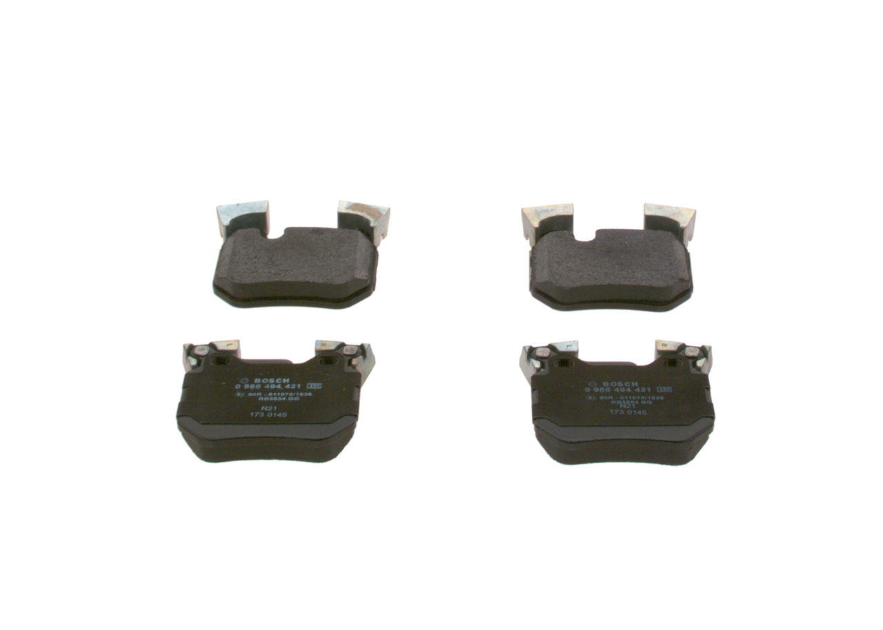 BOSCH 0 986 494 421: Juego de pastillas de freno Chapa antichirridos