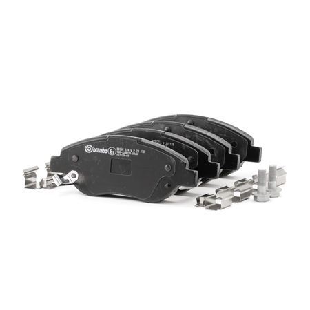 BREMBO P 23 178: Bremsbeläge PRIME LINE mit Zubehör, mit Bremssattelschrauben, mit Anti-Quietsch-Blech